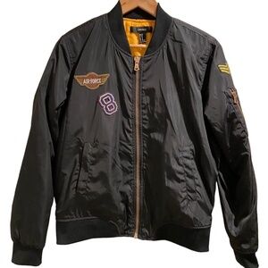 Air Force Bomber Jacket Top Gun Halloween Flight Pilot Costume Air Force